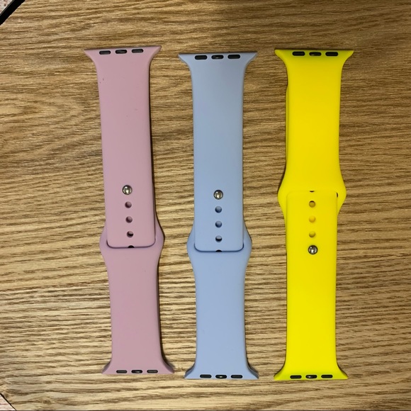 Watch bands for Apple Smart Watch size 42/44mm yellow, lavender and lilac - Picture 2 of 5